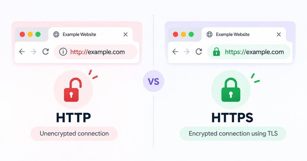 Difference between HTTP and HTTPS website connections