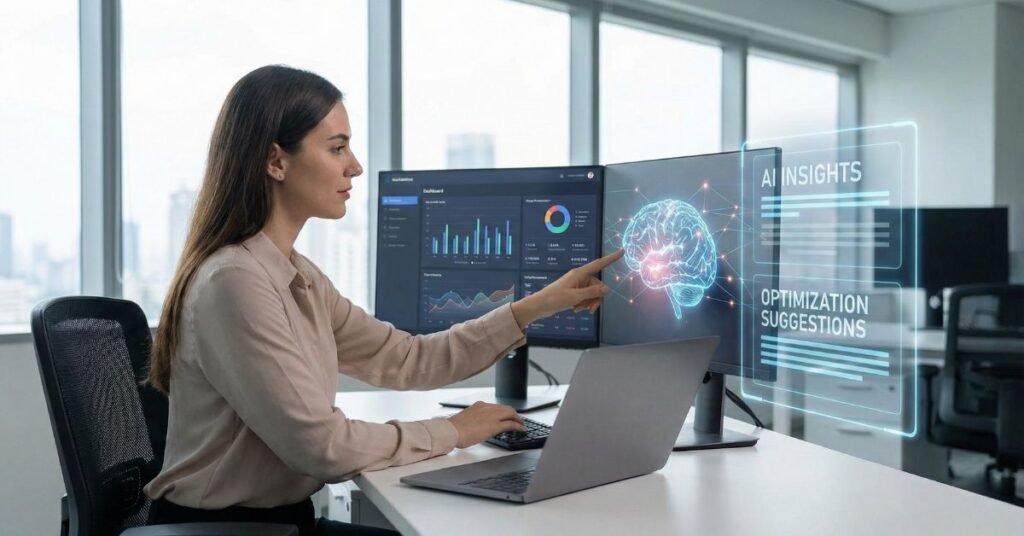 Human and AI collaboration improving SEO and content marketing decisions