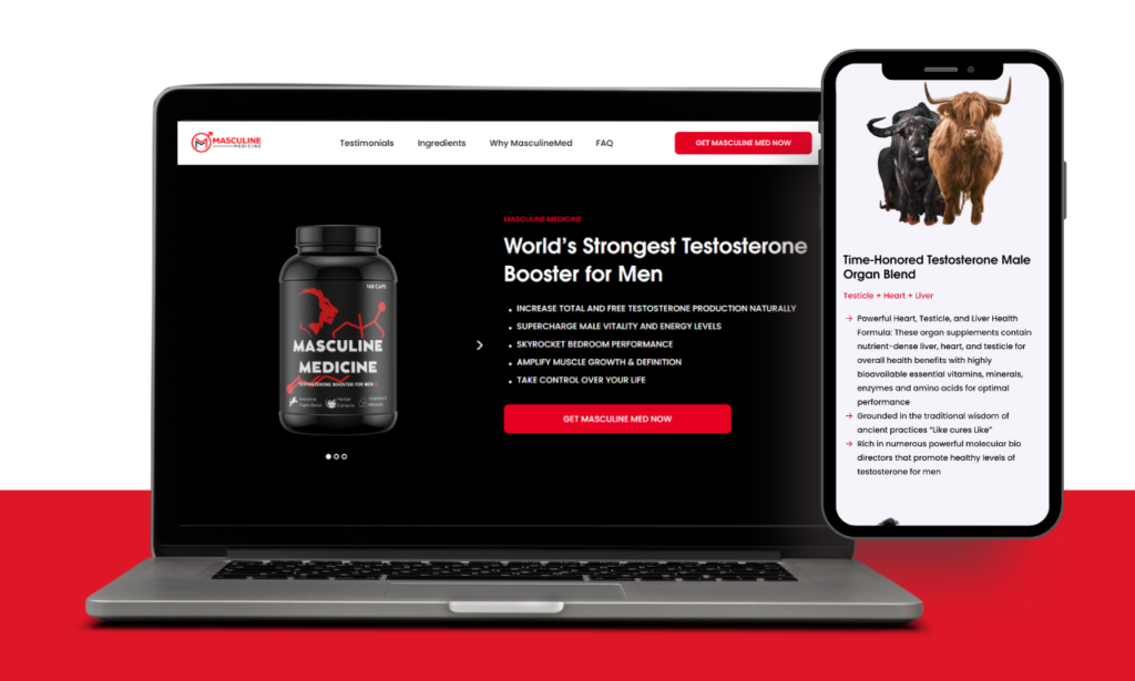 Masculine Medicine Shopify E-commerce Website