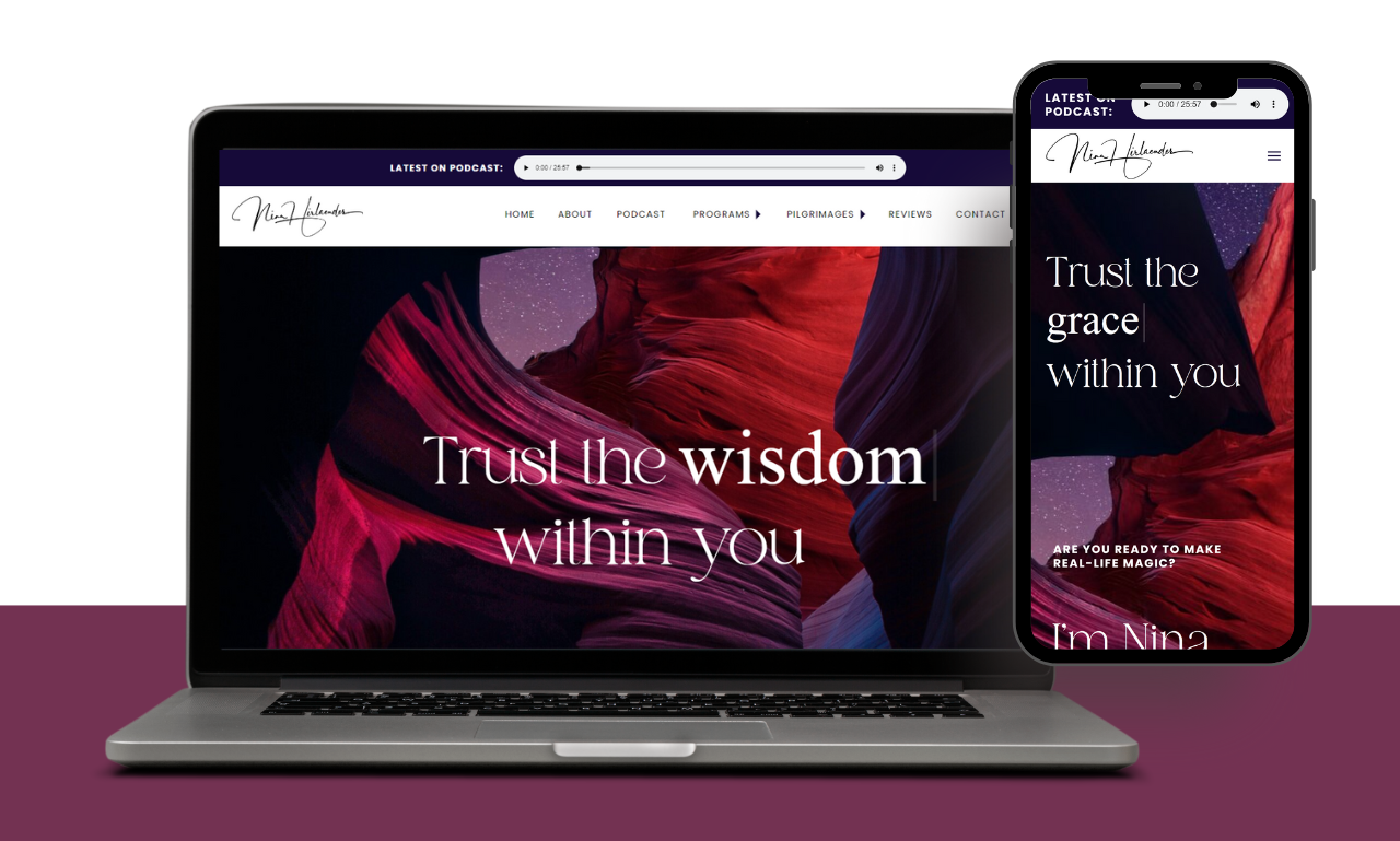 Nina Hirlaender Showit Website Dynamic Podcast Player