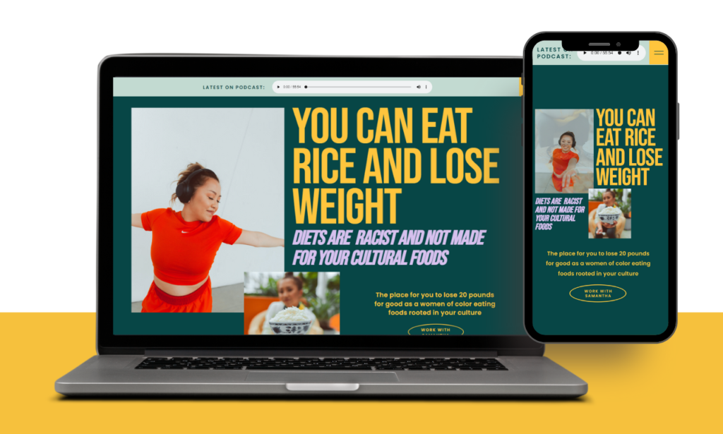 Samantha Lee Showit Website Podcast Player