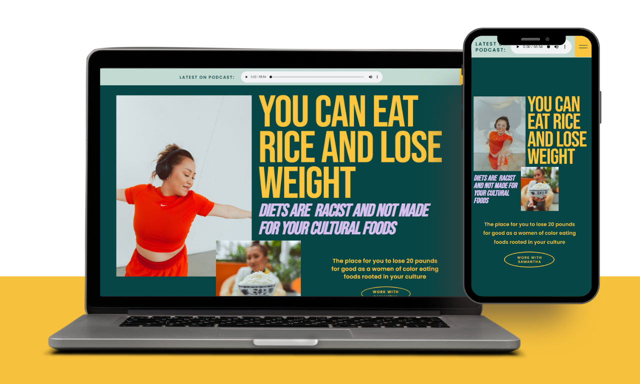 Samantha Lee Showit Website Podcast Player